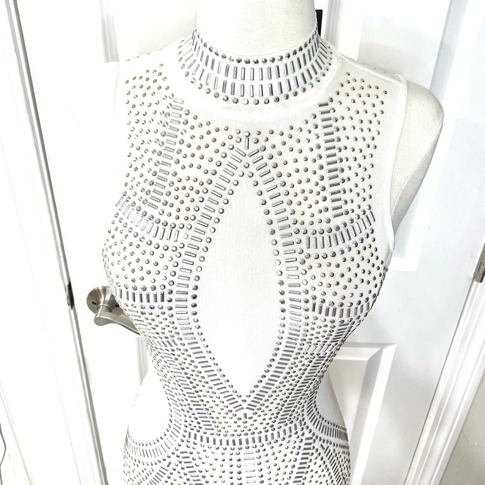 COPY - White Blinged out Maxi Dress!